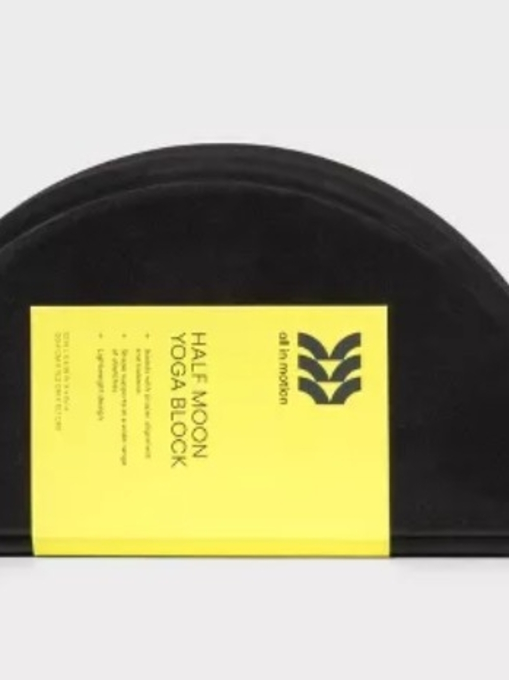 all in motion Black Half Moon Yoga Support